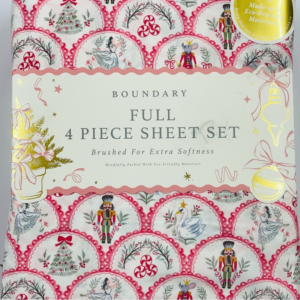 Holiday FULL Boundary Sheet Set 12 Days of Christmas Nutcracker Ballet Sheets - Picture 2 of 7